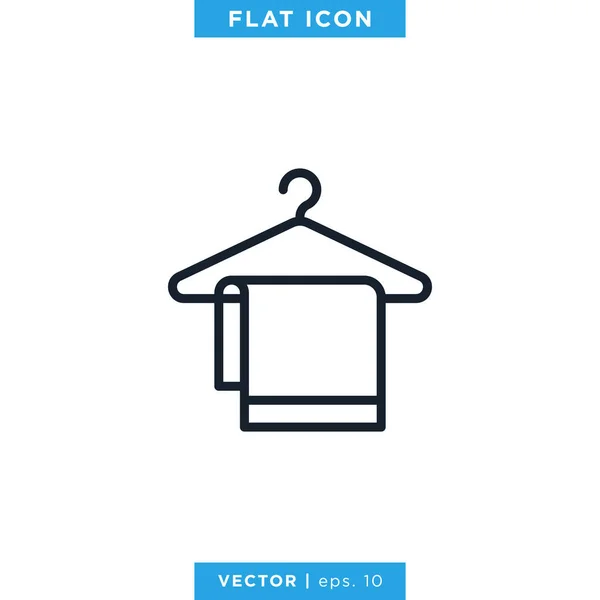 Handtuchhalter Icon Vector Logo Design Template — Stockvektor