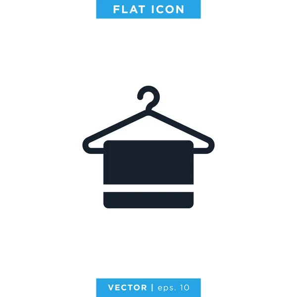 옷걸이 Vector Logo Design Template — 스톡 벡터