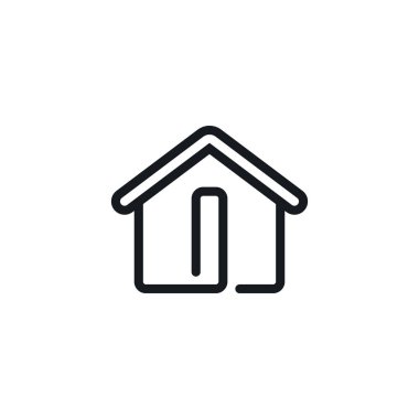 I Harfi Ev Simgesi Vektör Tasarım Şablonu