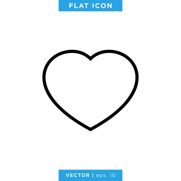 Modèle Conception Logo Illustration Vectorielle Icône Amour Coeur — Image vectorielle