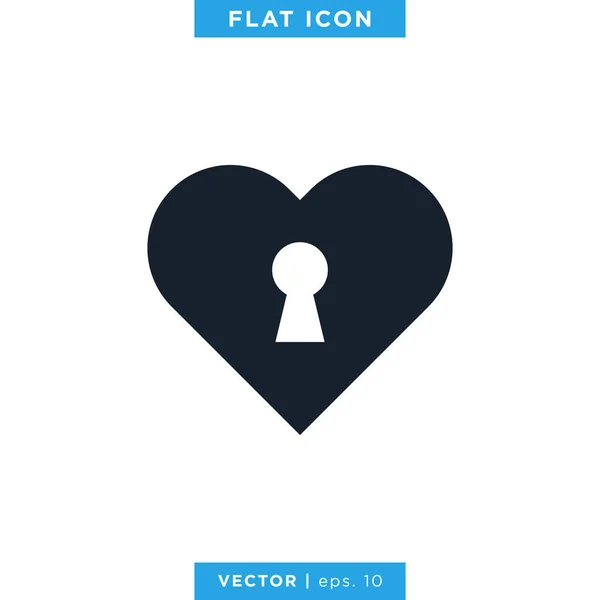 Hartliefde Icoon Vector Logo Design Sjabloon — Stockvector