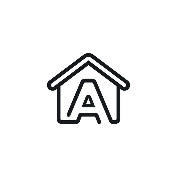 Letter House Icon Vector Design Template — Stock Vector