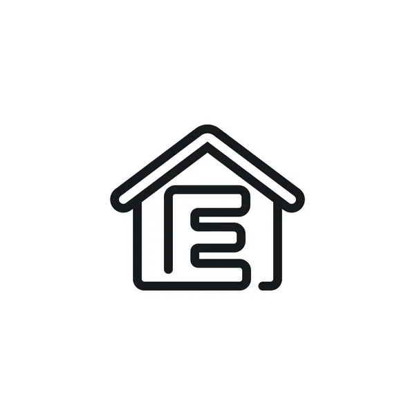 Písmeno House Icon Vector Design Template — Stockový vektor