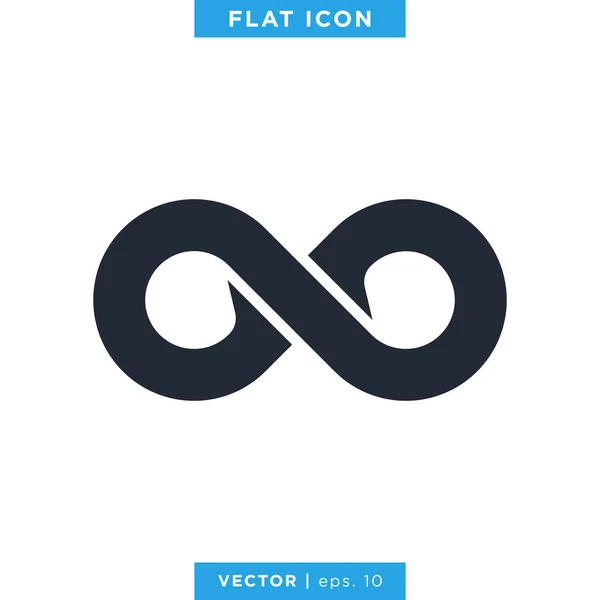 Modèle Conception Logo Vectoriel Icône Infini — Image vectorielle