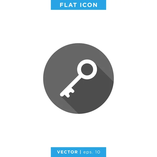Sleutelpictogram Vector Logo Design Sjabloon — Stockvector
