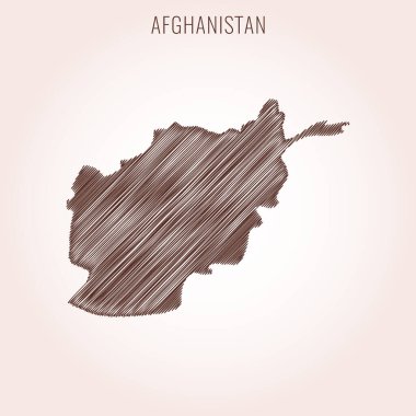 Afganistan Tasarım Şablonu Karalama Haritası.