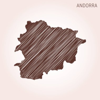 Andorra Tasarım Şablonu Karalama Haritası.
