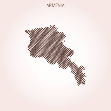 Ermenistan Tasarım Şablonu Karalama Haritası.