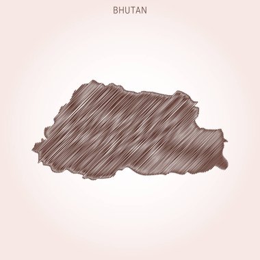 Bhutan Tasarım Şablonu Karalama Haritası.