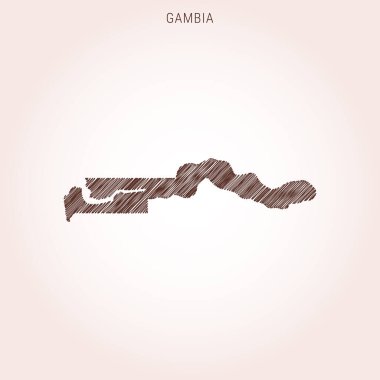 Gambiya Tasarım Şablonu Karalama Haritası.