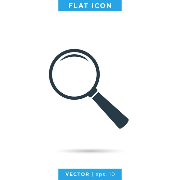 Vergrootglas Icoon Logo Vector Ontwerp Template — Stockvector
