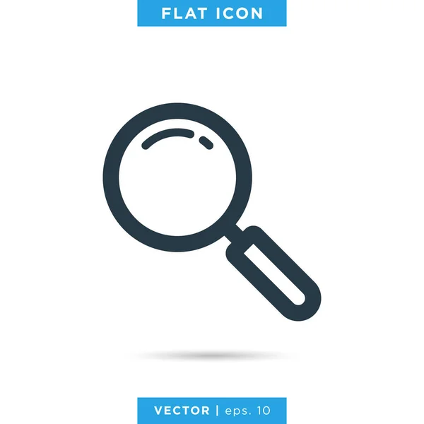 Vergrootglas Icoon Logo Vector Ontwerp Template — Stockvector