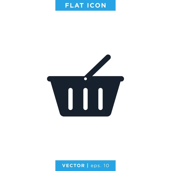 Winkelwagen Pictogram Vector Ontwerp Sjabloon — Stockvector