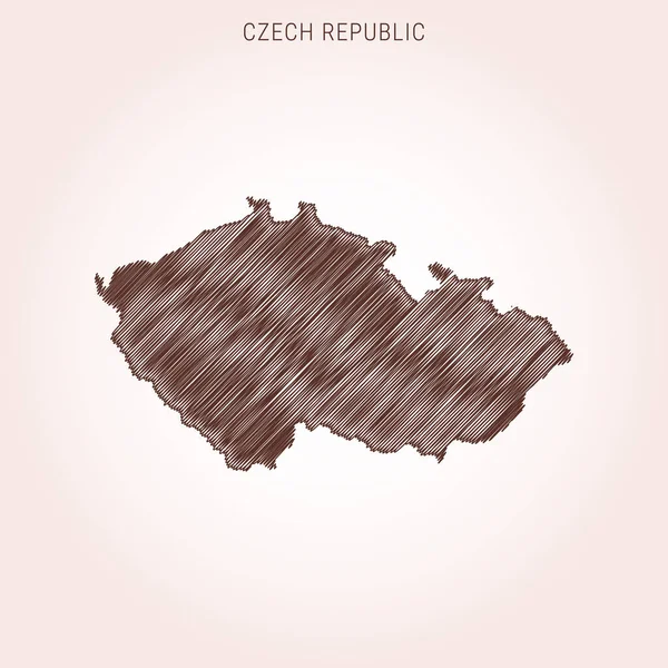 Scribble Karte Der Tschechischen Republik Design Vorlage — Stockvektor