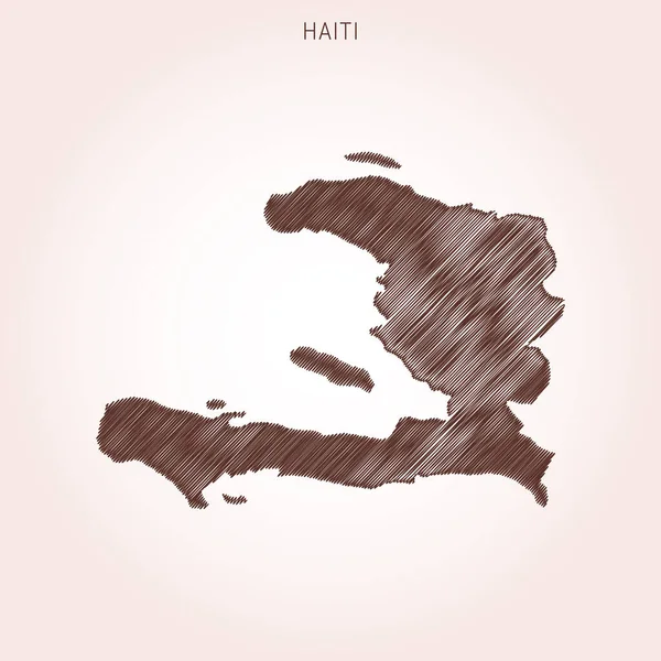 Haiti Tasarım Şablonu Karalama Haritası — Stok Vektör