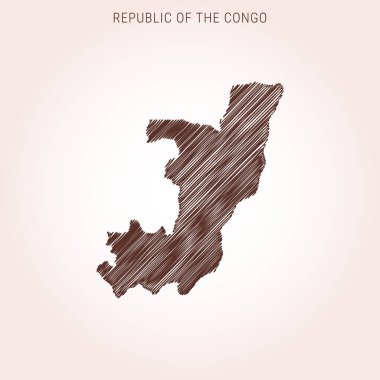 Kongo Tasarım Şablonu Cumhuriyeti Karalama Haritası.