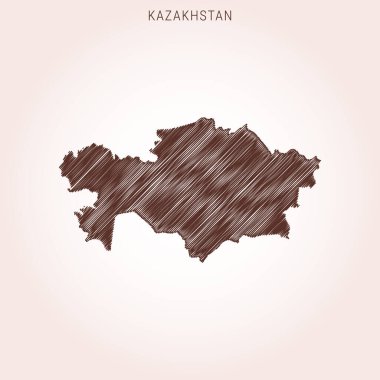 Kazakistan Tasarım Şablonu Karalama Haritası.