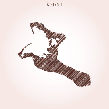 Kiribati Tasarım Şablonu Karalama Haritası.