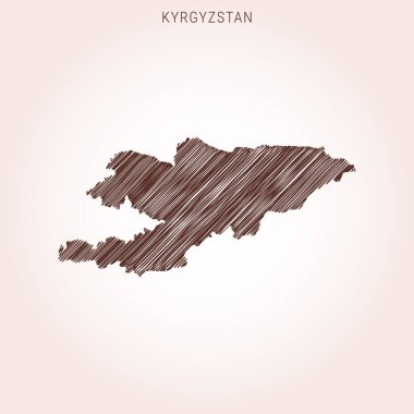 Kırgızistan Tasarım Şablonu Karalama Haritası.