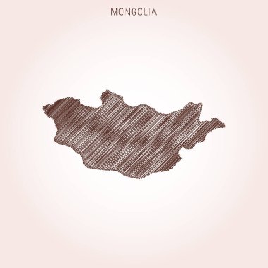 Moğolistan Tasarım Şablonu Karalama Haritası.