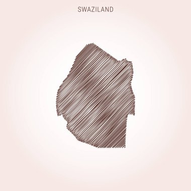 Svaziland Tasarım Şablonu Karalama Haritası.