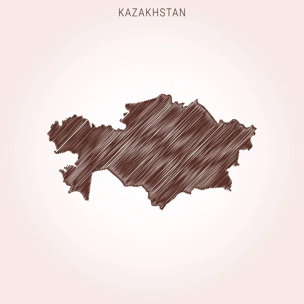 カザフスタンのデザインテンプレートの地図 — ストックベクタ