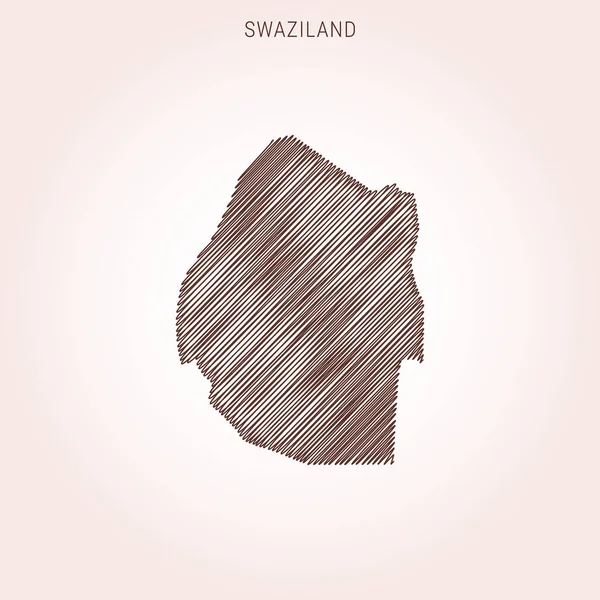 Svaziland Tasarım Şablonu Karalama Haritası.