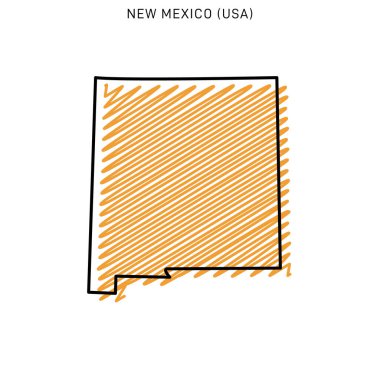 New Mexico Tasarım Şablonu Karalama Haritası.