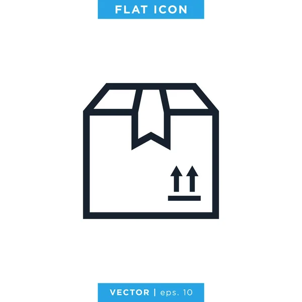 Box Icon Vector Illustration Design Vorlage — Stockvektor