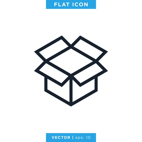 Box Icon Vector Design Vorlage — Stockvektor