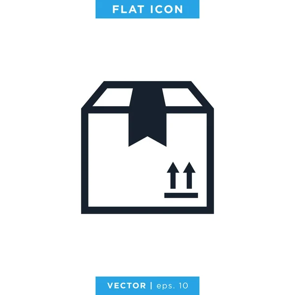 Box Icon Vector Illustration Design Vorlage — Stockvektor