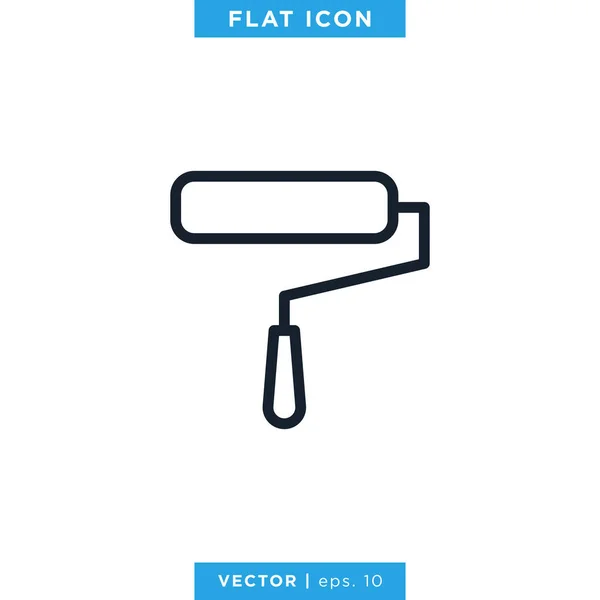 Verf Roller Icon Vector Ontwerp Template Bewerkbare Beroerte — Stockvector