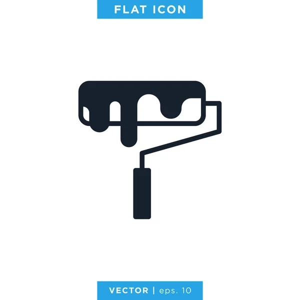 Schilderijrol Pictogram Vectorontwerp Sjabloon — Stockvector