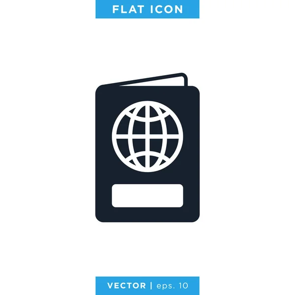 Modèle Conception Vectorielle Icône Passeport Vecteur Modifiable Eps — Image vectorielle