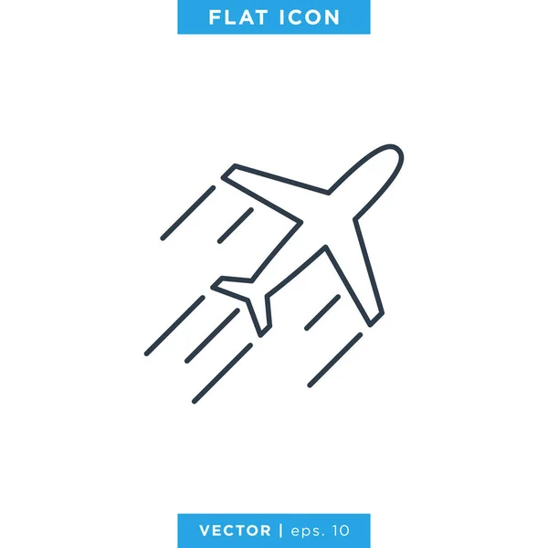 Modèle Conception Logo Icône Avion Course Modifiable — Image vectorielle