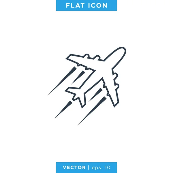 Modèle Conception Logo Icône Avion — Image vectorielle