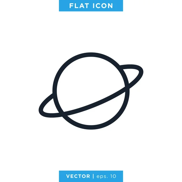 Modèle Conception Logo Vectoriel Icône Planète Avc Modifiable — Image vectorielle