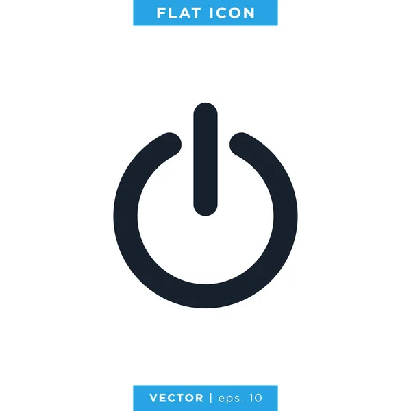 Modèle Conception Vectorielle Icône Bouton Alimentation — Image vectorielle