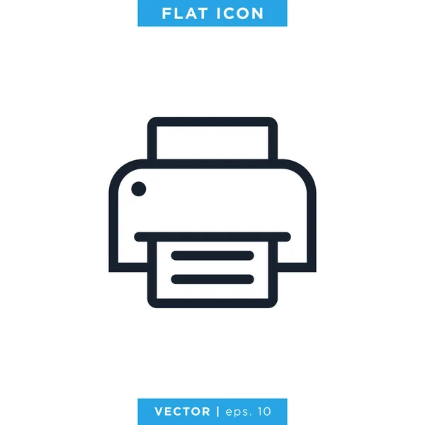 Printer Icoon Vectorontwerp Sjabloon — Stockvector