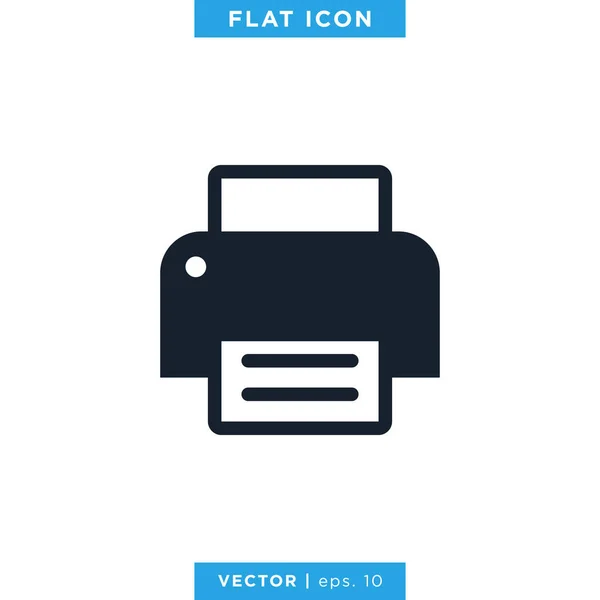 Plantilla Diseño Vectores Iconos Impresora — Vector de stock