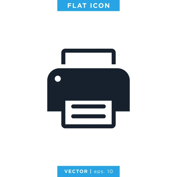 Printer Icon Vector Design Template — Stock Vector
