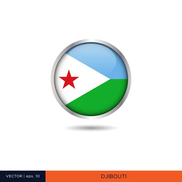 Djibouti Flag Vector Design — Stock Vector