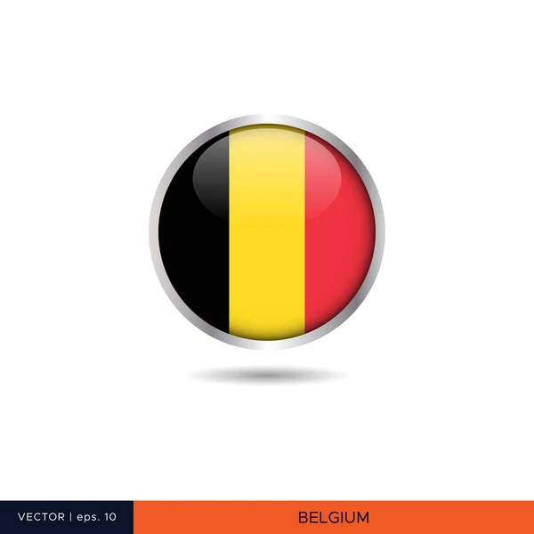 ベルギー丸旗ベクトルデザイン — ストックベクタ