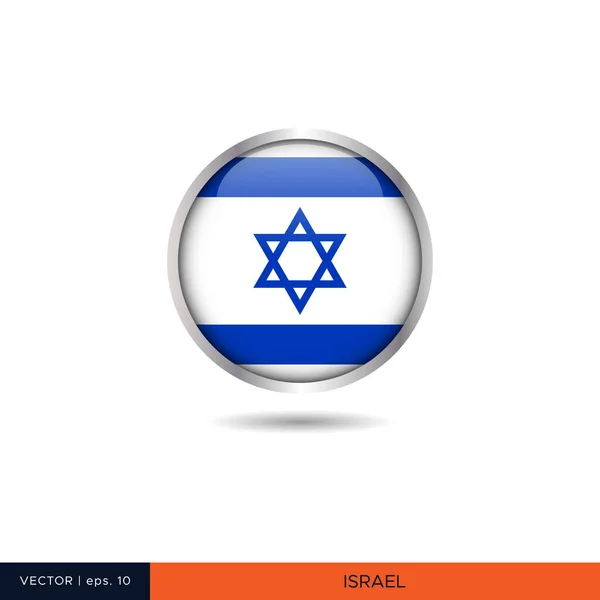 Israel Rundes Flaggenvektordesign — Stockvektor