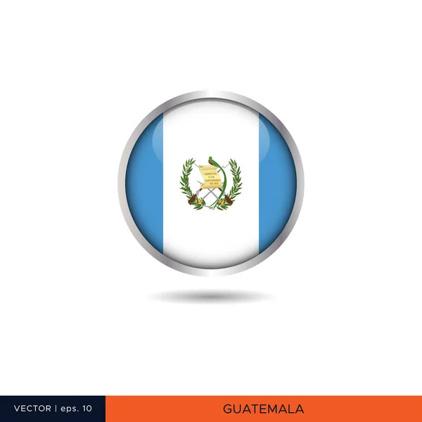 Guatemala Diseño Vectorial Bandera Redonda — Vector de stock