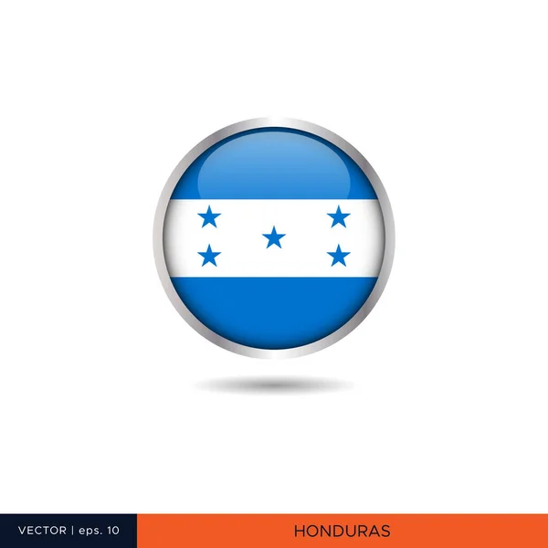 Honduras Diseño Vectorial Bandera Redonda — Vector de stock