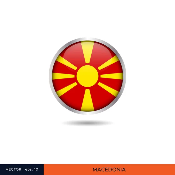 Македонская Круглая Форма Флага — стоковый вектор