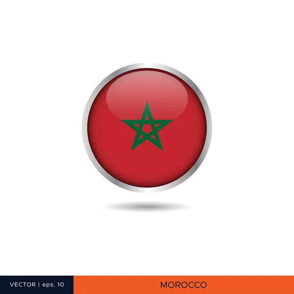 Maroko Kolo Vlajky Vektor Design — Stockový vektor