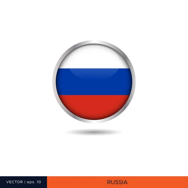 Russland Rundes Flaggenvektordesign — Stockvektor