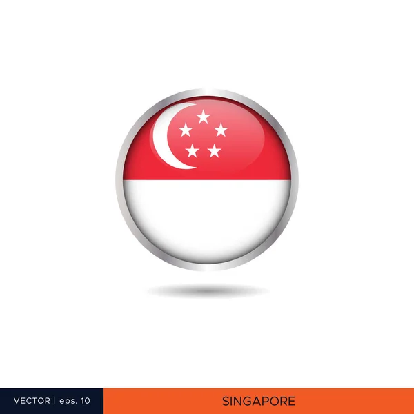 Singapore Flag Vector Design — Stock Vector